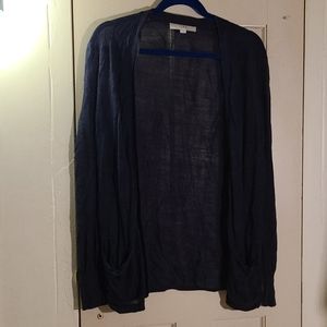 Dark blue cardigan with pockets